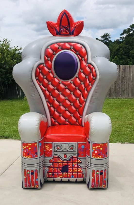 Inflatable Throne Spring Party Rentals LLC bounce house rentals in Spring, Texas